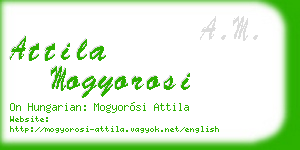 attila mogyorosi business card