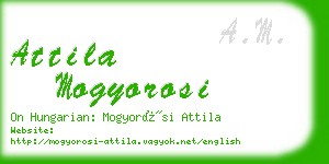 attila mogyorosi business card